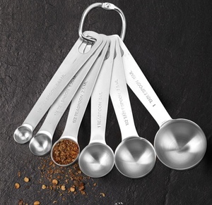 6 cái vòng thép không gỉ đo thìa Set phụ kiện nhà bếp nướng công cụ đo lường muỗng cho khô và chất lỏng - Product Image 1
