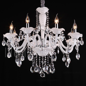 Modern araña de cristal claro de la manera de cristal de color blanco para la iluminación casera - Product Image 3