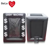Cabina de máquina de dinero inflable para publicidad, color negro