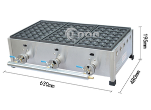 Công Nghiệp Takoyaki Maker Máy Thiết Bị Nhà Bếp Khí Thương Mại Nhật Bản Takoyaki Vỉ Nướng Với 3 Tấm - Product Image 6