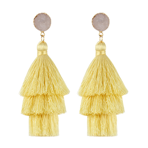 3 Couche Boho Pierre Naturelle À Long Druzy Boucles D'oreilles Gland Boucles D'oreilles Pour <span class=keywords><strong>Les</strong></span> Femmes Bijoux - Product Image 5