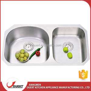 OEM accepter qualité assuré inox acier inoxydable 304 double vasque évier de cuisine commerciale - Product Image 5