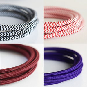 Renkli Vintage tekstil tel 2X0. Aydınlatma için 75mm2 elektrik % lamba kablosu pamuklu kumaş kablo 100 m/grup - Product Image 6