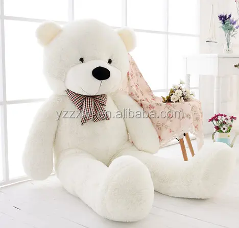 Campione gratuito 120cm/47''gigante grandi giocattoli enormi bambola orsacchiotto bianco peluche farcito morbido regalo per bambini/orsacchiotto bianco gigante