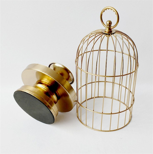 Metal kuş kafesi şekli mumluk odası toptan art deco düğün favor dekorasyon - Product Image 5