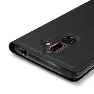 Couverture de portefeuille en cuir PU pour <span class=keywords><strong>Nokia</strong></span> <span class=keywords><strong>7</strong></span> <span class=keywords><strong>Plus</strong></span>, étui avec fente pour carte, offre spéciale, collection 2020 - Product Image 1