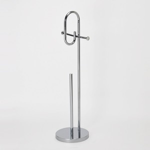 Porte-serviettes en papier hygiénique en tube métallique rond classique avec pièce de rechange - Product Image 4