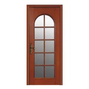 Hotel pvc bathroom door glass inserts wooden frame door pvc coating door for sale