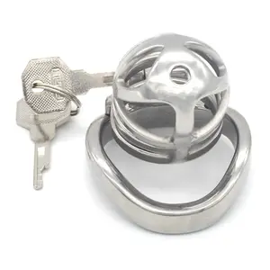 FRRK 5.7 ซม. โลหะ chastity cage lock อวัยวะเพศชายในกรงพร้อม keyholder ชายอุปกรณ์ chastity sex shop chastity กรงสแตนเลสเหล็ก