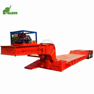 Remorque hydraulique détachable <span class=keywords><strong>à</strong></span> col de cygne, transport de machine lowboy, 100 tonnes, expédition en asie du sud - Product Image 2