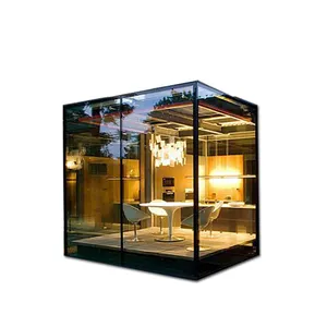 تصميم حديث معزول لفيلا شرفة وغرف شمس الفناء مع سقف من الزجاج المقسى مثلث - Product Image 1