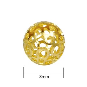 Venta al por mayor latón hollow filigrana granos para joyería fabricación - Product Image 5