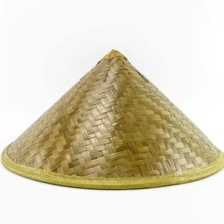 בעבודת יד סין קש במבוק שמש כובע איכר דיג אורז כובע