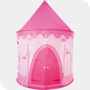 Детская палатка большого размера розового цвета с замком для девочек