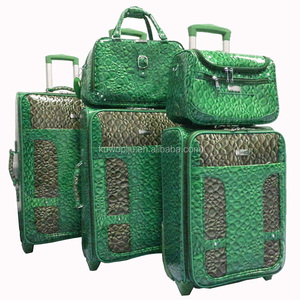 5 pièces ensemble en cuir pu avec sac fourre-tout voyage roulement ensemble de bagages 3 pièces spinner <span class=keywords><strong>valise</strong></span> trolley - Product Image 1