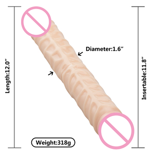 12'' Realistische PVC Zachte Dubbelzijdige <span class=keywords><strong>Dildo</strong></span> voor Homoseksuele Vrouwen 100% Waterdicht Seks Speelgoed Fetish CE Gecertificeerd - Product Image 6