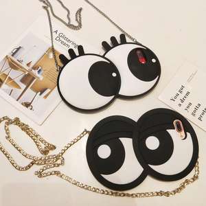 Custodia per <span class=keywords><strong>iPhone</strong></span> XR XS Max con Occhi 3D Super Carini, <span class=keywords><strong>Cover</strong></span> in <span class=keywords><strong>Silicone</strong></span> Morbido con Catena per Ragazze, Compatibile con <span class=keywords><strong>iPhone</strong></span> <span class=keywords><strong>6S</strong></span> 7 8 <span class=keywords><strong>Plus</strong></span> - Product Image 4