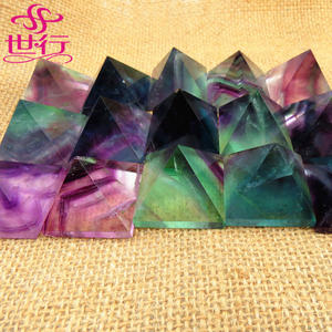 Commercio all'ingrosso naturale arcobaleno fluorite cristallo di quarzo orgone piramide per fermacarte - Product Image 2