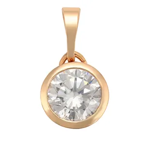 34916 Xping simple design 18k gold single stone fashion jewelry pendant