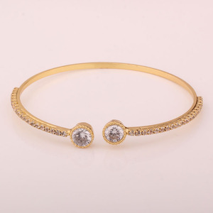 Joyeria Bisuterias Oro Bijouterie 18K oro laminado joyería al por mayor de moda latón 22K oro cubierta rajasthani brazaletes - Product Image 1