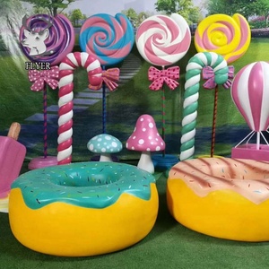 Party Event Decoration <strong>Large</strong> Fiberglass <strong>Lollipop</strong> and Candy Cane Sculpture - Product Image 4