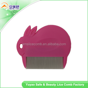 กระต่ายออกแบบโลหะที่มีสีสัน nit หวี lice ขนาดเล็ก smooth เข็ม - Product Image 4