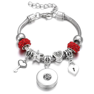 2018 Venta caliente estilo europeo grano del encanto de la aleación del cinc pulsera pareja con DIY del <span class=keywords><strong>amor</strong></span> para las mujeres - Product Image 3