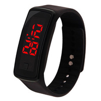 Vente en gros bon marché Sports Led affichage numérique écran tactile montre ceinture silicone bracelets LED montre tactile enfants montre
