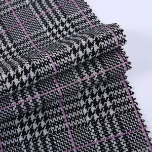 Pata de gallo textiles tr de moda elástico de punto jacquard tejido de punto