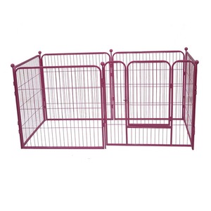 MHD008 çift köpek kulübesi kapalı ve açık toz kaplama köpek Run tasarımlar Metal ve demir çit ev çelik demir tel taşıyıcı - Product Image 1