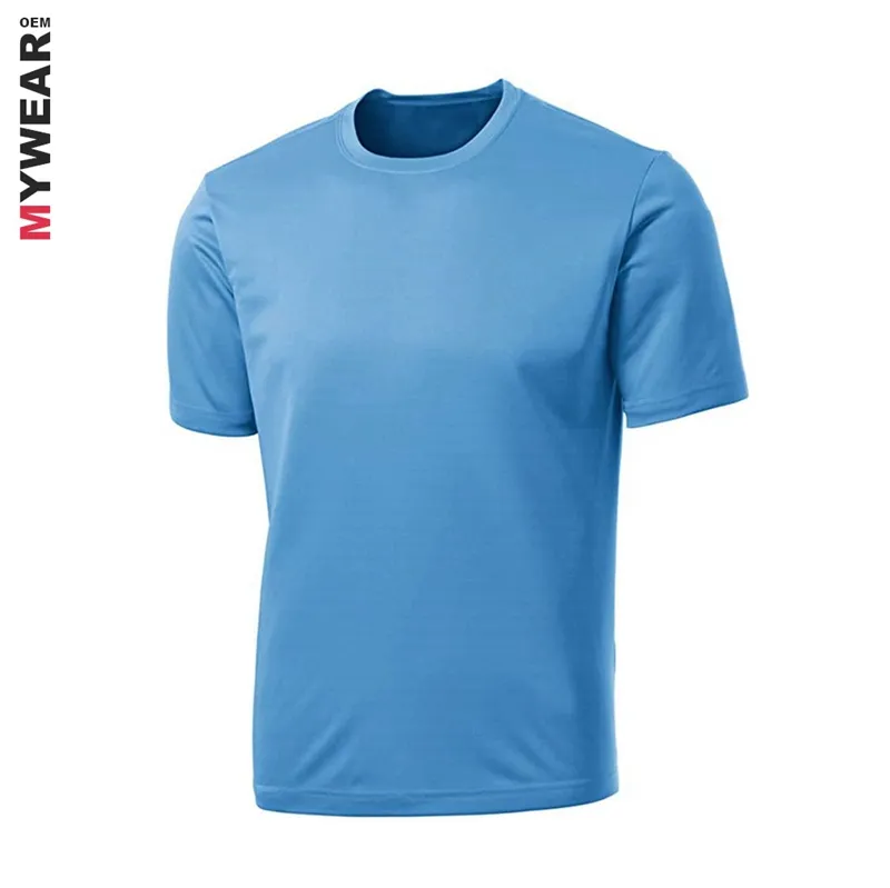 Custom design blank tshirt 95% polyester 5% spandex t shirt dry fit sports jersey running clothes