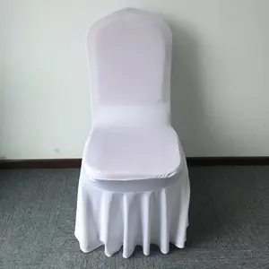 Durable universal wedding chair cover skirts spandex fabric