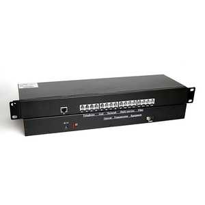 Rack Mount 1 Pair 16 Canali Telefono + 1 Porta 10/100 M <span class=keywords><strong>Ethernet</strong></span> In Fibra Ottica Telefono <span class=keywords><strong>Convertitore</strong></span> - Product Image 1