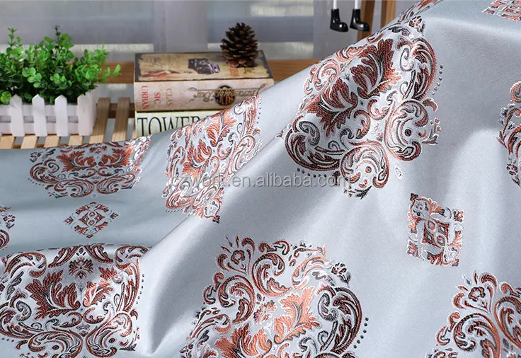 Nouveau design chenille jacquard fils teints housse de canapé tissu