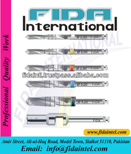 Kit de taladro para implante dental Fresas dentales OEM Fresas para osteotomía Recubierto negro con irrigación a la venta - Product Image 2
