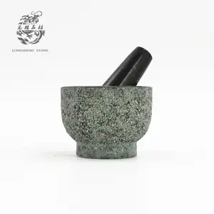 customized granite grinding mortars pestles Stone molcajete bowl for sales