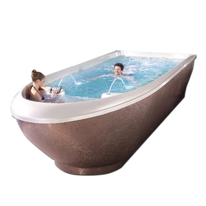 Mini <span class=keywords><strong>piscine</strong></span> autoportante moderne en fibre de verre <span class=keywords><strong>avec</strong></span> coque en acrylique blanche, <span class=keywords><strong>spa</strong></span> de nage pour hôtel, application de baignoire, fonction de massage - Product Image 2