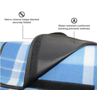 Tapis de plage 100% polyester résistant au sable, tapis de couchage, grille de haute qualité, couverture de pique-nique