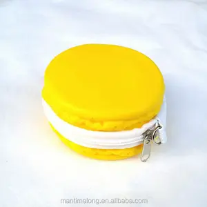 Macaron Bánh Hình Dạng Ví Phụ Nữ Silicone Đồng Xu Ví Nữ Ví Cầm Tay