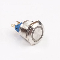 Interrupteur en métal 22mm 6 broches interrupteur à bouton-poussoir en métal à illumination annulaire avec grande promotion