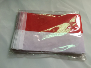 Drapeau polonais personnalisé agitant la main avec tissu en polyester avec un matériau plastique au design arc-en-ciel pour agences de voyages Logo personnalisé - Product Image 2