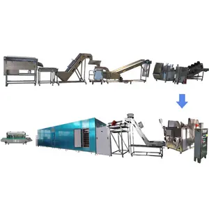 Industrial Fresh French Freis Production Line Machine 100-200KG/Hour Small Scale French Fries Production Line Frozen Automatic