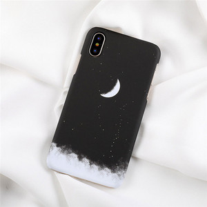 Gradiente cielo estrellado imprimir <span class=keywords><strong>Luna</strong></span> estrellas hard PC Phone funda para iPhone x 8 8 más 7 6 s 6 más - Product Image 1