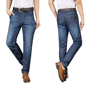 Pabrik Grosir Grosir Lurus Slim Fit Jeans Kasual Jeans Fashion Desain Unik Disesuaikan Celana Jean Pria Santai