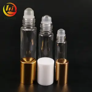 Roll On Bottles 8 Ml Black White Golden Cap Clear 10 Ml Roll On 8 Ml 5 Ml Glass 10ml Roller Ball Bottle For Essential Oils