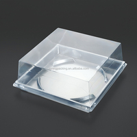 ISO22000 Audit Vierkante Koepel Voedsel Container Plastic Cake Dozen