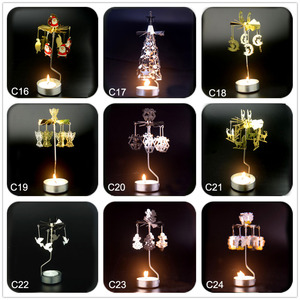 Custom <strong>Angels</strong> Carrousel Candleholder Stainless Steel Rotary Spinning Tea Light <strong>Candle</strong> <strong>Holder</strong> - Product Image 6