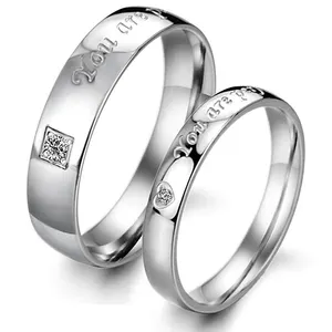 New Products 2018 Christmas Gift Best Price Women Titanium Ring Black Titanium Wedding Couple Ring