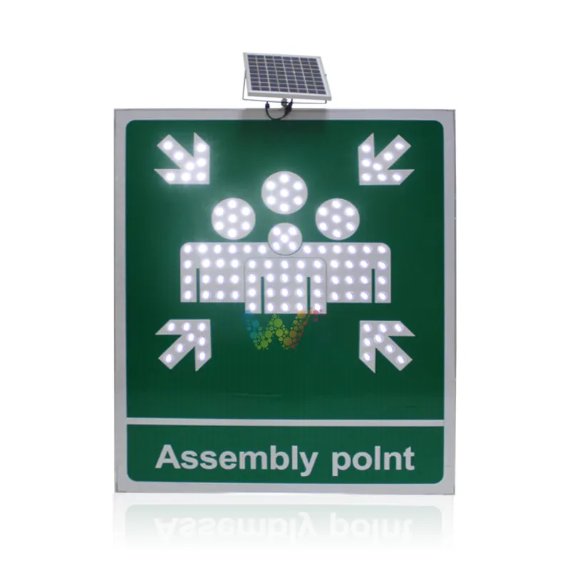 10 Years Factory LED flashing road warning signboard solar traffic signs