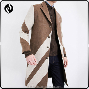 Popular al por mayor de ropa casual bicolor de manga larga slim fit <span class=keywords><strong>abrigos</strong></span> de los hombres - Product Image 4